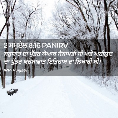 Picture 02 - 2 ਸਮੂਏਲ 8:16 PANIRV - ਸਰੂਯਾਹ ਦਾ ਪੁੱਤਰ - Bible Verse Picture