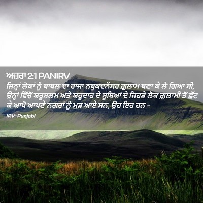 Picture 02 - ਅਜ਼ਰਾ 2:1 PANIRV - ਜਿਨ੍ਹਾਂ ਲੋਕਾਂ ਨੂੰ - Bible Verse Picture