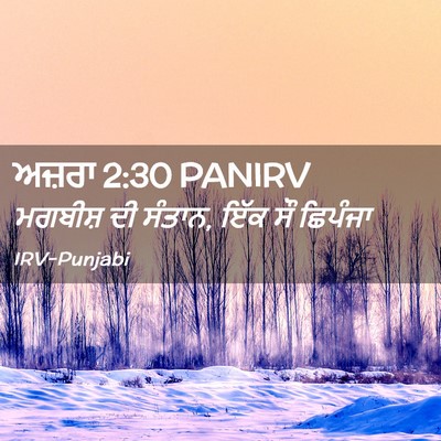 Picture 02 - ਅਜ਼ਰਾ 2:30 PANIRV - ਮਗਬੀਸ਼ ਦੀ ਸੰਤਾਨ, - Bible Verse Picture