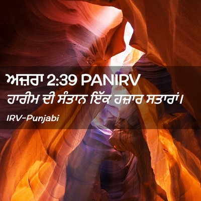Picture 02 - ਅਜ਼ਰਾ 2:39 PANIRV - ਹਾਰੀਮ ਦੀ ਸੰਤਾਨ ਇੱਕ - Bible Verse Picture