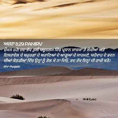 Picture 02 - ਅਜ਼ਰਾ 8:29 PANIRV - ਚੌਕਸ ਰਹੋ! ਜਦ ਤੱਕ - Bible Verse Picture
