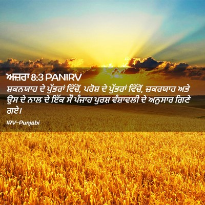 Picture 02 - ਅਜ਼ਰਾ 8:3 PANIRV - ਸ਼ਕਨਯਾਹ ਦੇ - Bible Verse Picture