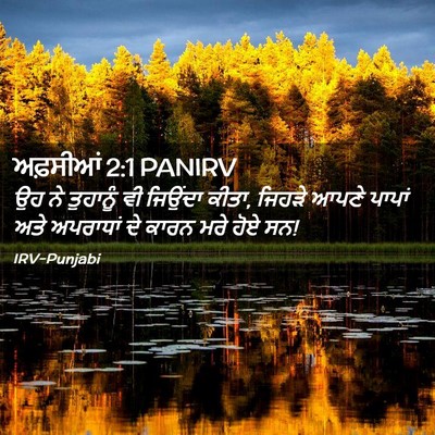 Picture 02 - ਅਫ਼ਸੀਆਂ 2:1 PANIRV - ਉਹ ਨੇ ਤੁਹਾਨੂੰ ਵੀ - Bible Verse Picture