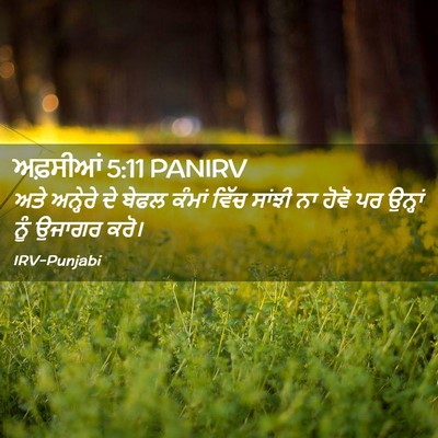 Picture 02 - ਅਫ਼ਸੀਆਂ 5:11 PANIRV - ਅਤੇ ਅਨ੍ਹੇਰੇ ਦੇ - Bible Verse Picture