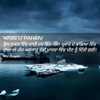 Picture 02 - ਅਸਤਰ 1:7 PANIRV - ਉਸ ਦਾਵਤ ਵਿੱਚ ਸ਼ਾਹੀ - Bible Verse Picture
