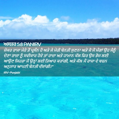 Picture 02 - ਅਸਤਰ 5:8 PANIRV - ਜੇਕਰ ਰਾਜਾ ਮੇਰੇ ਤੋਂ - Bible Verse Picture