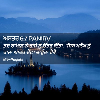 Picture 02 - ਅਸਤਰ 6:7 PANIRV - ਤਦ ਹਾਮਾਨ ਨੇ ਰਾਜੇ - Bible Verse Picture