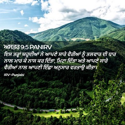 Picture 02 - ਅਸਤਰ 9:5 PANIRV - ਇਸ ਤਰ੍ਹਾਂ ਯਹੂਦੀਆਂ - Bible Verse Picture
