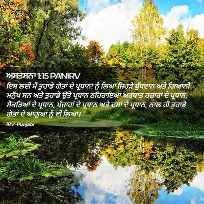 Picture 02 - ਅਸਤਸਨਾ 1:15 PANIRV - ਇਸ ਲਈ ਮੈਂ ਤੁਹਾਡੇ - Bible Verse Picture