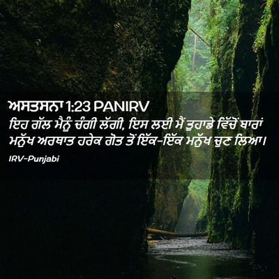 Picture 02 - ਅਸਤਸਨਾ 1:23 PANIRV - ਇਹ ਗੱਲ ਮੈਨੂੰ ਚੰਗੀ - Bible Verse Picture