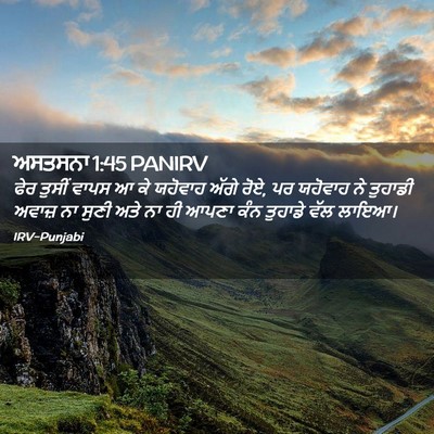 Picture 02 - ਅਸਤਸਨਾ 1:45 PANIRV - ਫੇਰ ਤੁਸੀਂ ਵਾਪਸ ਆ ਕੇ - Bible Verse Picture