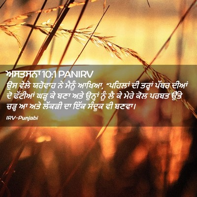 Picture 02 - ਅਸਤਸਨਾ 10:1 PANIRV - ਉਸ ਵੇਲੇ ਯਹੋਵਾਹ ਨੇ - Bible Verse Picture