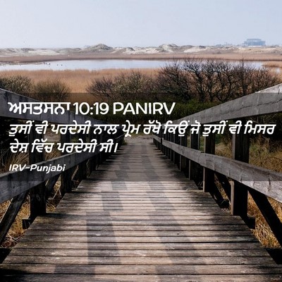 Picture 02 - ਅਸਤਸਨਾ 10:19 PANIRV - ਤੁਸੀਂ ਵੀ ਪਰਦੇਸੀ - Bible Verse Picture