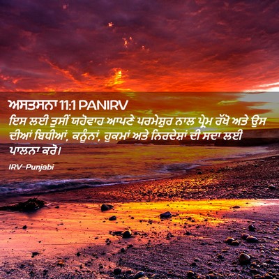 Picture 02 - ਅਸਤਸਨਾ 11:1 PANIRV - ਇਸ ਲਈ ਤੁਸੀਂ ਯਹੋਵਾਹ - Bible Verse Picture