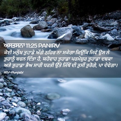 Picture 02 - ਅਸਤਸਨਾ 11:25 PANIRV - ਕੋਈ ਮਨੁੱਖ ਤੁਹਾਡੇ - Bible Verse Picture