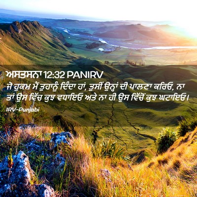 Picture 02 - ਅਸਤਸਨਾ 12:32 PANIRV - ਜੋ ਹੁਕਮ ਮੈਂ - Bible Verse Picture