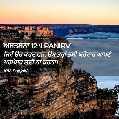 Picture 02 - ਅਸਤਸਨਾ 12:4 PANIRV - ਜਿਵੇਂ ਉਹ ਕਰਦੇ ਹਨ, - Bible Verse Picture