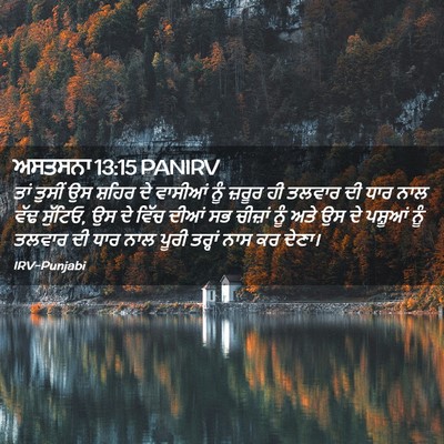 Picture 02 - ਅਸਤਸਨਾ 13:15 PANIRV - ਤਾਂ ਤੁਸੀਂ ਉਸ ਸ਼ਹਿਰ - Bible Verse Picture