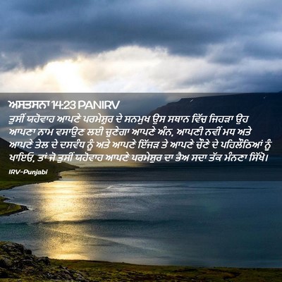 Picture 02 - ਅਸਤਸਨਾ 14:23 PANIRV - ਤੁਸੀਂ ਯਹੋਵਾਹ ਆਪਣੇ - Bible Verse Picture