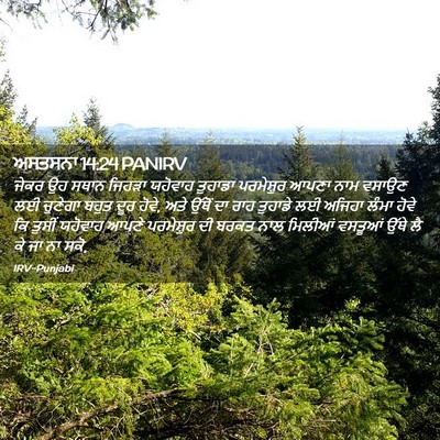 Picture 02 - ਅਸਤਸਨਾ 14:24 PANIRV - ਜੇਕਰ ਉਹ ਸਥਾਨ ਜਿਹੜਾ - Bible Verse Picture