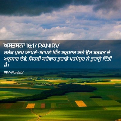 Picture 02 - ਅਸਤਸਨਾ 16:17 PANIRV - ਹਰੇਕ ਪੁਰਖ - Bible Verse Picture