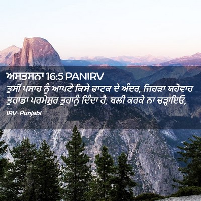 Picture 02 - ਅਸਤਸਨਾ 16:5 PANIRV - ਤੁਸੀਂ ਪਸਾਹ ਨੂੰ - Bible Verse Picture