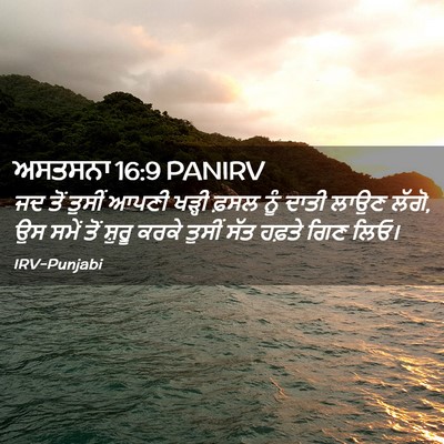 Picture 02 - ਅਸਤਸਨਾ 16:9 PANIRV - ਜਦ ਤੋਂ ਤੁਸੀਂ ਆਪਣੀ - Bible Verse Picture