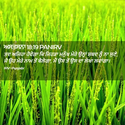 Picture 02 - ਅਸਤਸਨਾ 18:19 PANIRV - ਤਦ ਅਜਿਹਾ ਹੋਵੇਗਾ ਕਿ - Bible Verse Picture