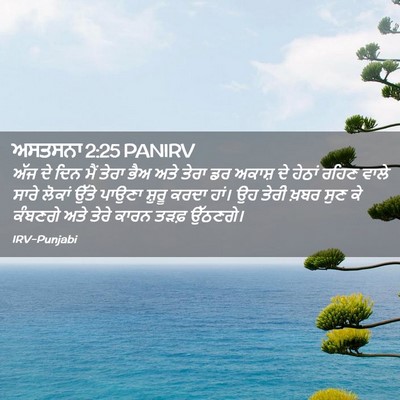 Picture 02 - ਅਸਤਸਨਾ 2:25 PANIRV - ਅੱਜ ਦੇ ਦਿਨ ਮੈਂ ਤੇਰਾ - Bible Verse Picture