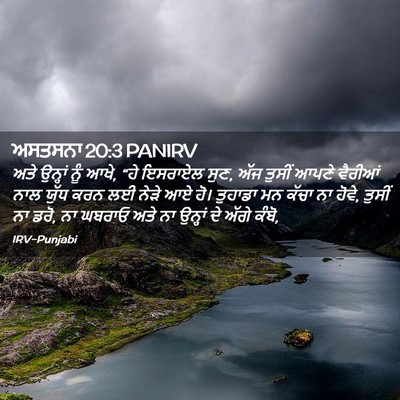 Picture 02 - ਅਸਤਸਨਾ 20:3 PANIRV - ਅਤੇ ਉਨ੍ਹਾਂ ਨੂੰ ਆਖੇ, - Bible Verse Picture