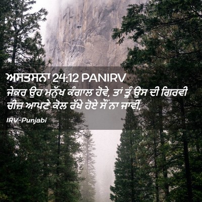 Picture 02 - ਅਸਤਸਨਾ 24:12 PANIRV - ਜੇਕਰ ਉਹ ਮਨੁੱਖ - Bible Verse Picture