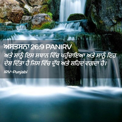 Picture 02 - ਅਸਤਸਨਾ 26:9 PANIRV - ਅਤੇ ਸਾਨੂੰ ਇਸ ਸਥਾਨ - Bible Verse Picture