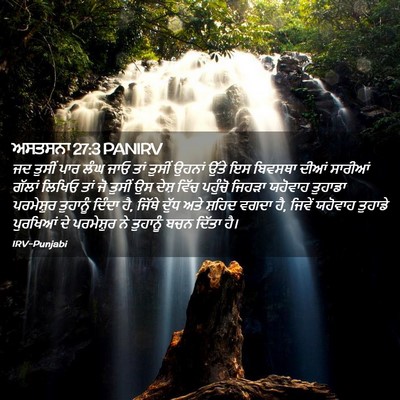Picture 02 - ਅਸਤਸਨਾ 27:3 PANIRV - ਜਦ ਤੁਸੀਂ ਪਾਰ ਲੰਘ - Bible Verse Picture