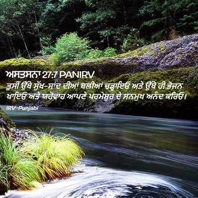 Picture 02 - ਅਸਤਸਨਾ 27:7 PANIRV - ਤੁਸੀਂ ਉੱਥੇ - Bible Verse Picture