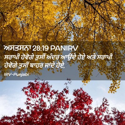 Picture 02 - ਅਸਤਸਨਾ 28:19 PANIRV - ਸਰਾਪੀ ਹੋਵੋਗੇ - Bible Verse Picture