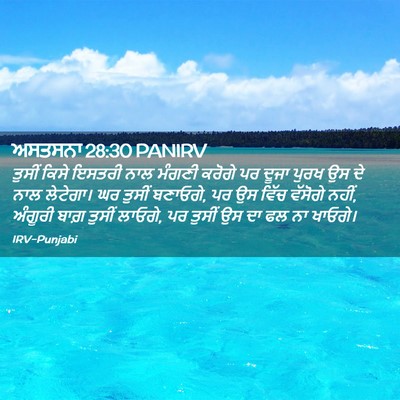 Picture 02 - ਅਸਤਸਨਾ 28:30 PANIRV - ਤੁਸੀਂ ਕਿਸੇ ਇਸਤਰੀ - Bible Verse Picture