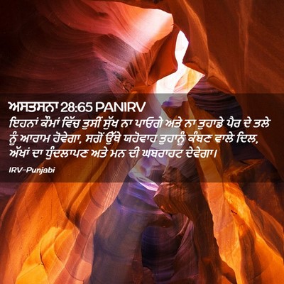 Picture 02 - ਅਸਤਸਨਾ 28:65 PANIRV - ਇਹਨਾਂ ਕੌਮਾਂ ਵਿੱਚ - Bible Verse Picture