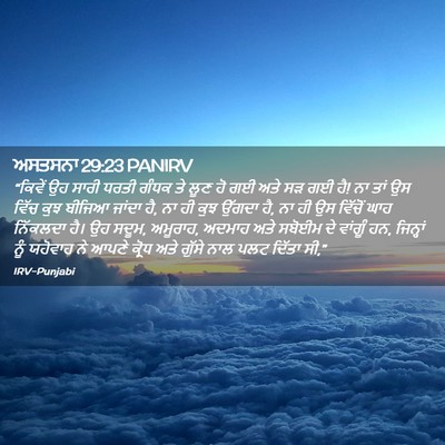 Picture 02 - ਅਸਤਸਨਾ 29:23 PANIRV - “ਕਿਵੇਂ ਉਹ ਸਾਰੀ - Bible Verse Picture