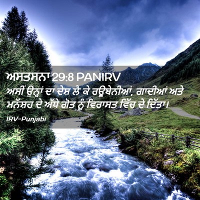Picture 02 - ਅਸਤਸਨਾ 29:8 PANIRV - ਅਸੀਂ ਉਨ੍ਹਾਂ ਦਾ - Bible Verse Picture