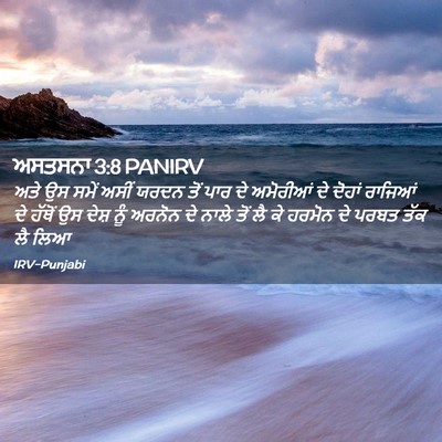 Picture 02 - ਅਸਤਸਨਾ 3:8 PANIRV - ਅਤੇ ਉਸ ਸਮੇਂ ਅਸੀਂ - Bible Verse Picture