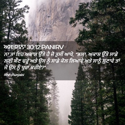 Picture 02 - ਅਸਤਸਨਾ 30:12 PANIRV - ਨਾ ਤਾਂ ਇਹ ਅਕਾਸ਼ - Bible Verse Picture