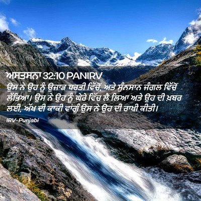 Picture 02 - ਅਸਤਸਨਾ 32:10 PANIRV - ਉਸ ਨੇ ਉਹ ਨੂੰ ਉਜਾੜ - Bible Verse Picture