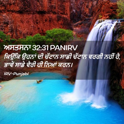 Picture 02 - ਅਸਤਸਨਾ 32:31 PANIRV - ਕਿਉਂਕਿ ਉਹਨਾਂ ਦੀ - Bible Verse Picture