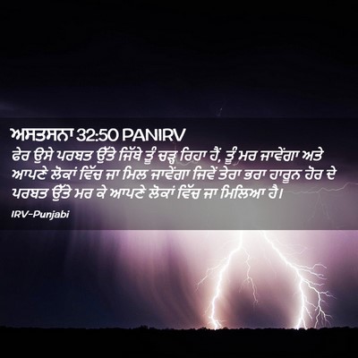 Picture 02 - ਅਸਤਸਨਾ 32:50 PANIRV - ਫੇਰ ਉਸੇ ਪਰਬਤ ਉੱਤੇ - Bible Verse Picture