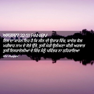 Picture 02 - ਅਸਤਸਨਾ 32:51 PANIRV - ਇਸ ਦਾ ਕਾਰਨ ਇਹ ਹੈ ਕਿ - Bible Verse Picture