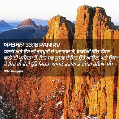 Picture 02 - ਅਸਤਸਨਾ 33:16 PANIRV - ਧਰਤੀ ਅਤੇ ਉਸ ਦੀ - Bible Verse Picture