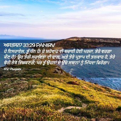 Picture 02 - ਅਸਤਸਨਾ 33:29 PANIRV - ਹੇ ਇਸਰਾਏਲ, ਤੂੰ ਧੰਨ - Bible Verse Picture
