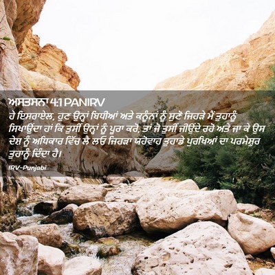 Picture 02 - ਅਸਤਸਨਾ 4:1 PANIRV - ਹੇ ਇਸਰਾਏਲ, ਹੁਣ - Bible Verse Picture