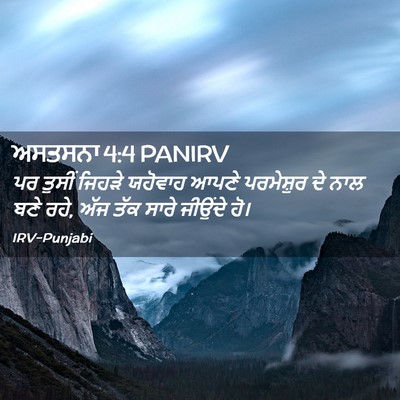 Picture 02 - ਅਸਤਸਨਾ 4:4 PANIRV - ਪਰ ਤੁਸੀਂ ਜਿਹੜੇ - Bible Verse Picture
