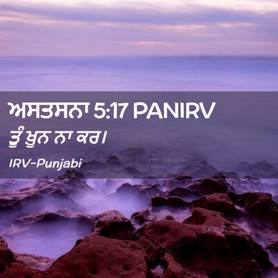 Picture 02 - ਅਸਤਸਨਾ 5:17 PANIRV - ਤੂੰ ਖ਼ੂਨ ਨਾ - Bible Verse Picture